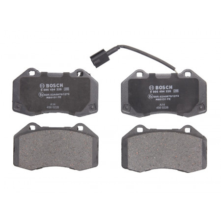 Kit pastiglie freno anteriori ABARTH 500 / 595 / 695 500C / 595C / 695C GRANDE PUNTO PUNTO PUNTO EVO ALFA ROMEO MITO FIAT DOBLO 1.4/1.6 10.01- BOSCH 0 986 494 228