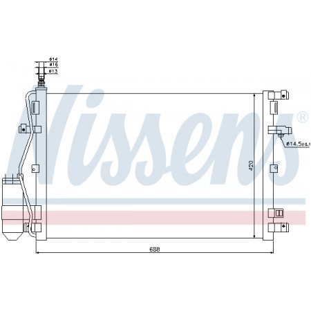 Condensor, airconditioning Nissens condensor VOLVO XC90 02 - NISSENS NIS 94937