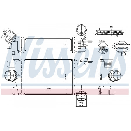 Intercooler, compresor Intercooler NISSAN MICRA V 1.5D 12.16- NISSENS NIS 961526