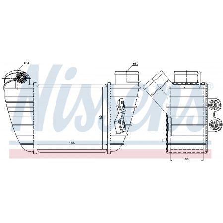 Intercooler, compressore Audi TT raffreddatore d'aria 98 - 1.8 20V Turbo Benz. M/Aut. A/C +/- P/A NISSENS NIS 96682