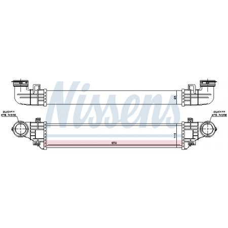 Intercooler, compressor de ar frio Mercedes Classe E para 211 02 - E 320 CDI Diesel M / Aut. A/C +/- P/A NISSENS NIS 96785