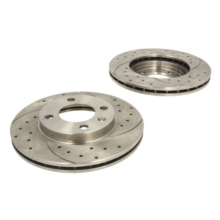 Hocheffiziente Bremsscheibe SPEEDMAX, belüftet, gelocht, vorne, L/R, Außendurchmesser 239 mm, Dicke 20 mm, 2 Stück, AUDI 80 B1 80 B2 80 B3 90 B2 COUPE B2 1.0-2.2 09.73-11.09 SPEEDMAX 5201-01-0445PTUOTUV