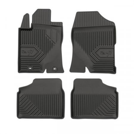 Juego de alfombrillas de goma Alfombrillas TPE 4 uds. Conductos No. 77 conjunto delantero/trasero color negro TOYOTA AVENSIS 03.03-11.08 FROGUM FRG77409262