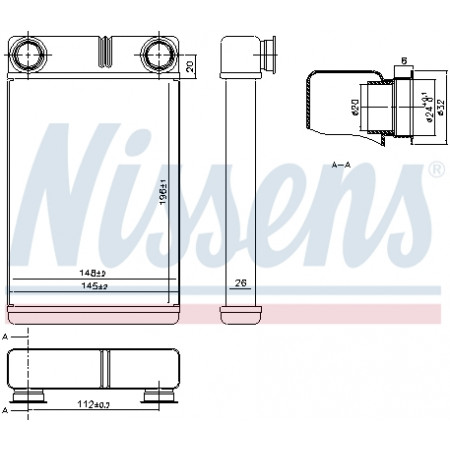 Radiator calorifer caldura CHEVROLET AVEO TRAX OPEL MOKKA / MOKKA X 1.2-1.8 03.11- NISSENS NIS 76515