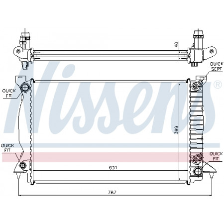Kühler, Motorkühlung Motorkühler mit den ersten passenden Elementen AUDI A4 B7 2.7D/3.0D NISSENS NIS 60314A