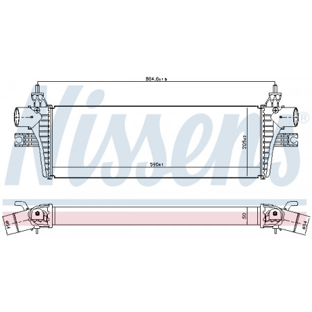 Intercooler, Compressore Intercooler TOYOTA HILUX VIII 2.4D/2.8D 05.15- NISSENS NIS 961169