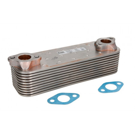 Oil cooler, engine oil Oil cooler 78x78x250mm MAN TGX I ​​D2868LF02-D2868LF06 10.07- NISSENS NIS 91136