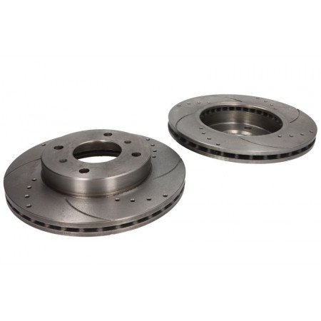 Hoogefficiënte remschijf SPEEDMAX Cut-Drilled L/R buitendiameter 257 mm dikte 22 mm 2 stuks INFINITI G20 NISSAN 200SX 240SX ALMERA II PRAIRIE PRO 1.5-2.5 07.88-11.06 SPEEDMAX C31056JCTUOTUV
