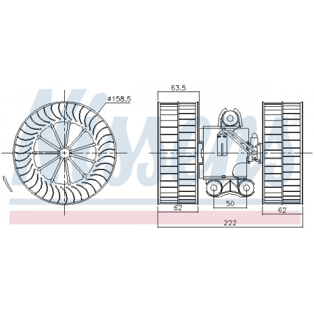 Ventilador habitáculo Soplador de aire MERCEDES VIANO W639 VITO / MIXTO W639 VITO W639 2.0D-Eléctrico 09.03- NISSENS NIS 87212