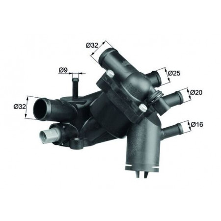 Thermostat, Kühlmittel Kühlsystemthermostat 109C im Gehäuse AUDI A2 VW LUPO I 1.4/1.6 02.01-08.05 MAHLE TM 5 109