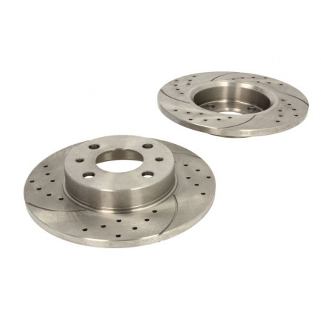 Hocheffiziente Bremsscheibe SPEEDMAX Full Cut-Drilled hinten L/R Außendurchmesser 2405 mm Dicke 11 mm 2 Stück ABARTH 500 / 595 / 695 ALFA ROMEO 145 146 0,7-Electric 01.86- SPEEDMAX 5201-01-0218PTUOTUV