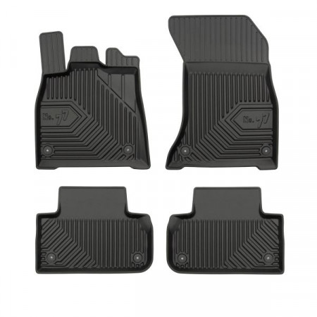 Juego de alfombrillas de goma Alfombrillas TPE 4 uds. Conductos No. 77 conjunto delantero/trasero color negro AUDI Q5 06.16- FROGUM FRG77407657