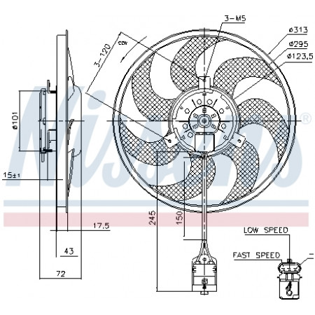 Elektromotor, Lüfter Kühlerlüfter OPEL ASTRA G ASTRA H ASTRA H CLASSIC ASTRA H GTC ZAFIRA B ZAFIRA B/MINIVAN 1.3D-2.2 03.04- NISSENS NIS 85754