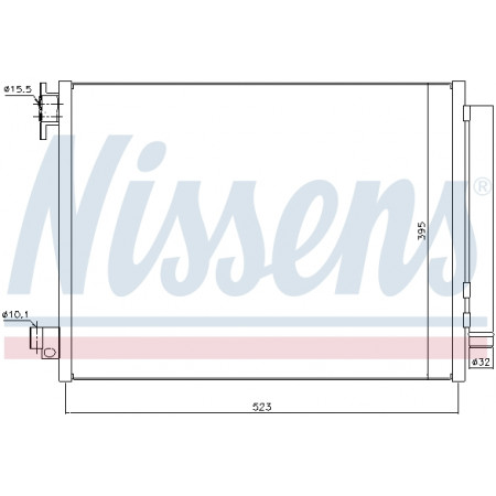 Condensor, airconditioning Condensor airco Met droger DACIA DOKKER DOKKER EXPRESS/MINIVAN DUSTER DUSTER/SUV LODGY LOGAN II LOGAN MCV II SANDERO II RENAULT ARKANA I CAPTUR I CLIO IV 0.9-2.0 02.08- NISSENS NIS 940321