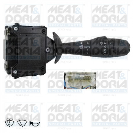 Commutateur de colonne de direction Commutateur combiné sous les essuie-glaces du volant OPEL VIVARO B 06.14-12.19 MEAT & DORIA MD231444