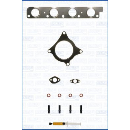 Turbocharger assembly kit with gaskets AUDI A1 A3 Q3 TT SEAT ALHAMBRA ALTEA ALTEA XL LEON TOLEDO III SKODA OCTAVIA II VW AMAROK BEETLE EOS GOLF V GOLF VI JETTA III 2.0 09.04- AJUSA AJUJTC11546
