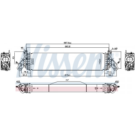 Ladeluftkühler, Kompressor Ladeluftkühler MAZDA 6 CX-9 2.5 06.16- NISSENS NIS 961545