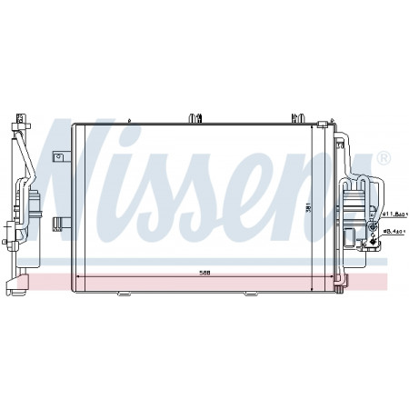 Condensatore, Climatizzatore 9201959 Condensatore Nissens OPEL CORSA C 1.8 1796 Klima 09 / 0> NISSENS NIS 94546