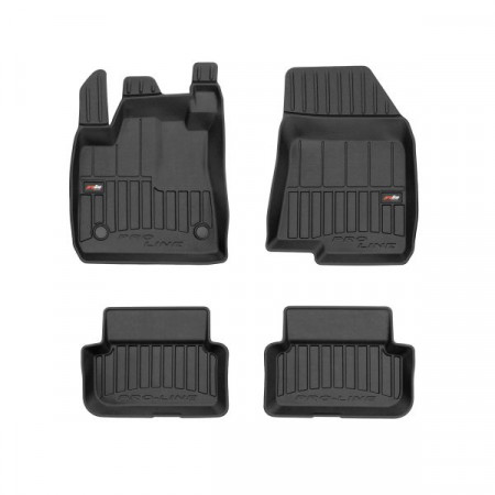 Jeu de tapis de sol en caoutchouc Tapis de sol TPE 4 pcs conduits proLine 3D jeu avant/arrière couleur noir DACIA SANDERO III 01.21- Version hayon: Standard FROGUM FRG 3D427433