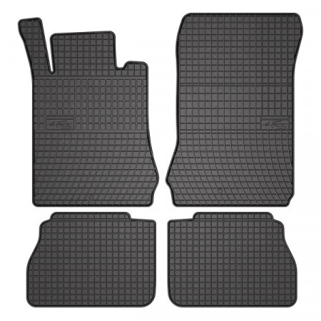 Conjunto de tapetes de borracha 4 peças conjunto básico dianteiro/traseiro cor preto MERCEDES E W210 06.95-03.02 Saloon FROGUM MMT A040 0786