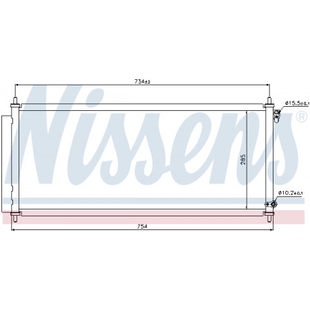 Condensatore, aria condizionata Radiatore Nissens Klim. con essiccatore Honda Jazz 1.2i-1.4i-16V '03- NISSENS NIS 940051