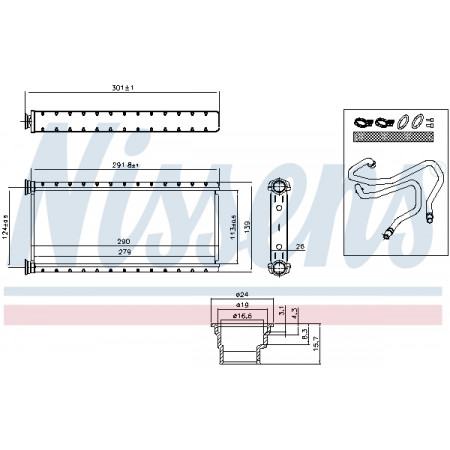 Warmteradiator LAND ROVER DISCOVERY III RANGE ROVER SPORT I 2.7D-4.4 07.04-03.13 NISSENS NIS 73002