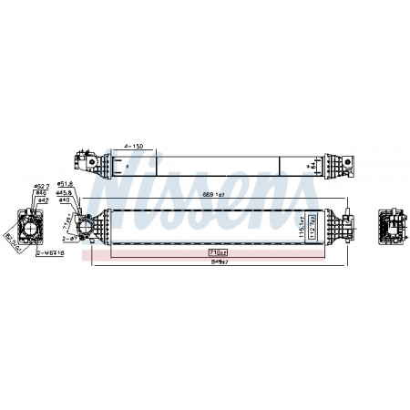 Interkoeler, compressor Interkoeler HONDA CR-V IV CR-V V 1.5/2.4 09.15- NISSENS NIS 961542