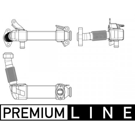Radiateur, uitlaatgasrecirculatie Uitlaatgasradiator BMW 1 E87 3 E46 3 E90 3 E91 3 E92 3 E93 5 E60 5 E61 6 E63 X3 E83 X5 E53 X5 E70 X6 E71 2.0D/2.5D/3.0D 10.99-12.13 MAHLE CE 17 000P