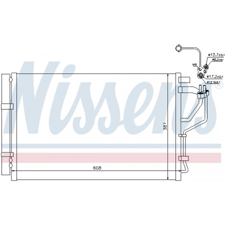 Condensator, climatizare A/C condenser with dryer HYUNDAI ELANTRA V I30 KIA CEE&#039;D CERATO III PRO CEE&#039;D 1.4-2.0 09.10- NISSENS NIS 940268