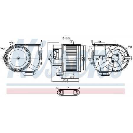 Ventilador, habitáculo Ventilador de aire RENAULT CLIO II CLIO II/HATCHBACK 1.2-3.0 09.98- NISSENS NIS 87487