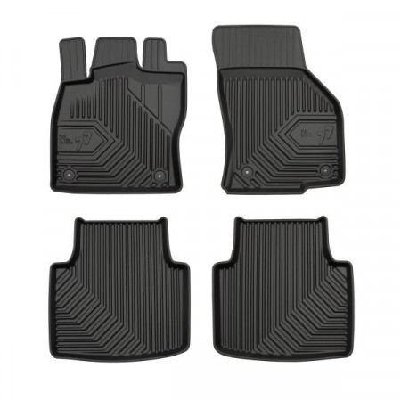Conjunto de tapetes de borracha Tapetes TPE 4 condutas No. Conjunto dianteiro/traseiro 77 cor preto VW ARTEON 03.17- FROGUM FRG77407572