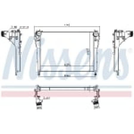Intercooler, compressor Toevoerluchtkoeler EURO 6 MERCEDES ACTROS MP4 / MP5 ANTOS AROCS 471.943-OM936.916 07.11- NISSENS NIS 961218