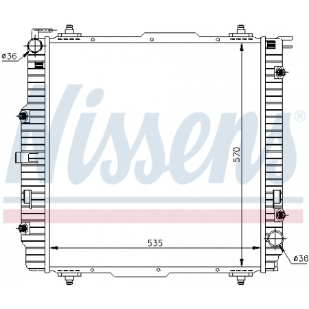 Kühler, Motorkühlung Motorkühler mit ersten passenden Elementen MERCEDES G W461 G W463 2.3-5.5 NISSENS NIS 62599A