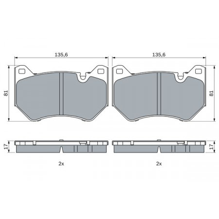 Set placute de frana Fata AUDI Q5 2.0-3.0DH 06.16- BOSCH 0 986 424 966