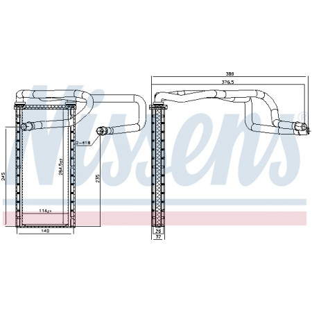 Warmteradiator LAND ROVER DISCOVERY IV RANGE ROVER SPORT I 2.7D-5.0 04.06-12.18 NISSENS NIS 707310