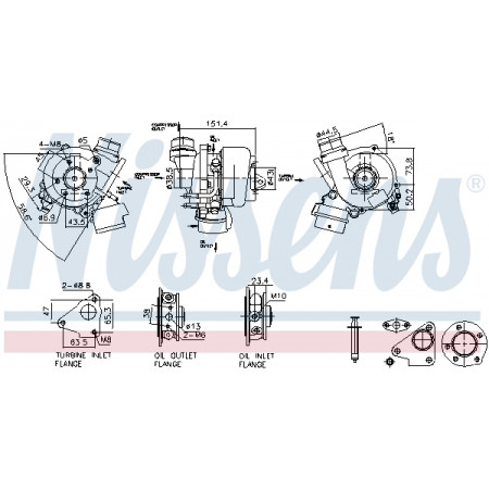 Turbocharger Turbocharger NISSAN QASHQAI I RENAULT CLIO III GRAND SCENIC II MEGANE II MODUS SCENIC II 1.5D 10.03- NISSENS NIS 93448