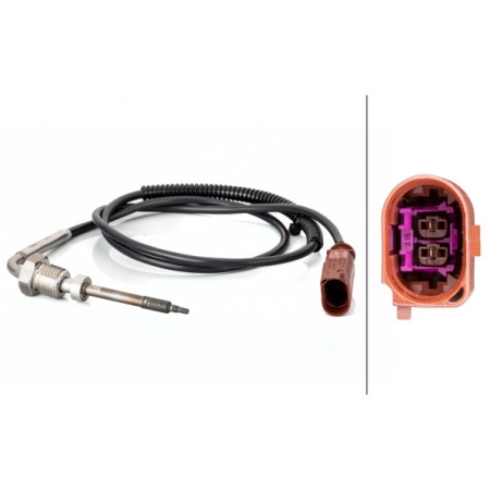 Sensor, temperatura de los gases de escape Sensor de temperatura de escape antes del DPF AUDI A4 B7 Q7 VW TOUAREG 2.0D-6.0D 10.02-08.15 HELLA 6PT014 494-621