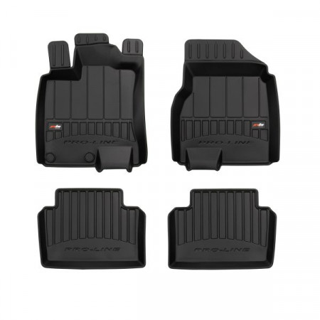 Rubber floor mats set Floor mats TPE 4 pcs ducts proLine 3D front/rear set color black NISSAN QASHQAI I 11.06-04.14 SUV FROGUM FRG 3D408289