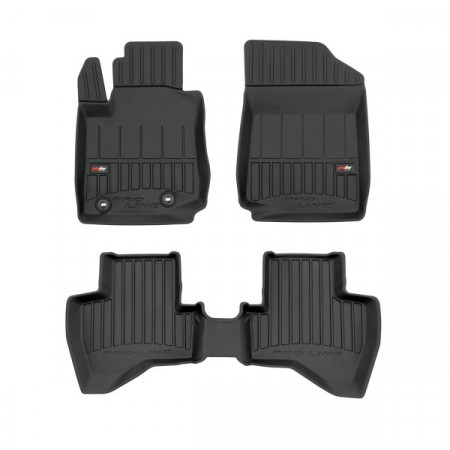 Gummi-Fußmatten-Set Fußmatten TPE-Kanäle ProLine 3D-Set Farbe Schwarz TOYOTA AYGO 05.14- FROGUM BRD 3D425996