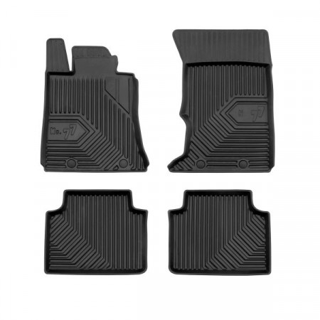 Rubber mats 4 pcs ducts No 77 front rear tpe set color black fits ALFA ROMEO GIULIA 1015 FROGUM FRG77408920