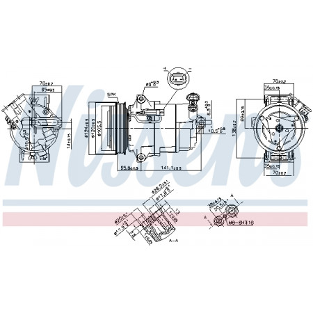 Compressore, Climatizzatore Compressore climatizzatore OPEL ZAFIRA B 2.2 07.05-12.12 NISSENS NIS 890262