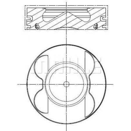 Piston 8301 STD 1 3 cilindros MERCEDES G W461 SPRINTER 35-T B906 SPRINTER 3-T B906 SPRINTER 46-T B906 SPRINTER 5-T B906 VIANO W639 VITO W639 3.0D 03.06- MAHLE 001 PI 00106 000