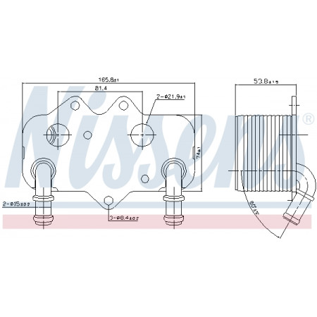 Enfriador de aceite, aceite de motor Enfriador de aceite OPEL ASTRA G ASTRA G/KOMBI SIGNUM SINTRA VECTRA B VECTRA C VECTRA C GTS ZAFIRA A SAAB 9-3 9-5 2.0D/2.2D 11.96-02.15 NISSENS NIS 90781