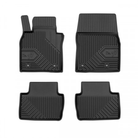 Set covorase cauciuc Floor mats TPE 4 pcs ducts No. 77 front/rear set colour neagra MAZDA 3 CX-30 11.18- Crossover / Hatchback / Saloon version: FWD FROGUM FRG77425088