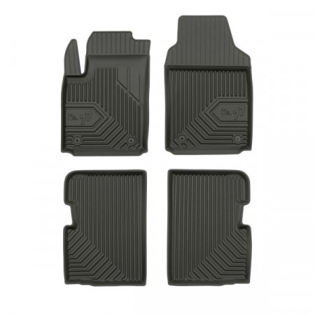 Conjunto de tapetes de borracha Tapetes TPE 4 condutas No. 77 conjunto dianteiro/traseiro cor preto ABARTH 500 / 595 / 695 500C / 595C / 695C FIAT 500 500 C 07.07- FROGUM FRG77409736