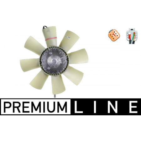 Koelventilator, radiateurventilator Koppeling met ventilator 680mm aantal bladen 8 RVI KERAX PREMIUM dCi11-270-MIDR06.23.56A/3 04.96- MAHLE CFF 423 000P