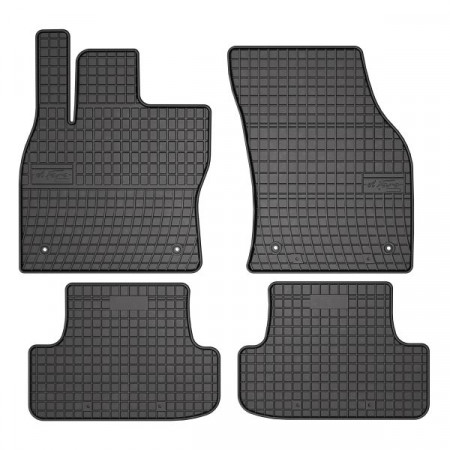 Conjunto de tapetes de borracha 4 peças conjunto dianteiro/traseiro BASIC cor preto AUDI Q2 06.16- FROGUM MMT A040 401976