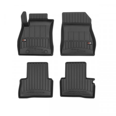 Conjunto de tapetes de borracha Tapetes TPE 4 pcs dutos proLine 3D dianteiro / traseiro conjunto cor preto NISSAN JUKE 06.10-12.19 Crossover FROGUM FRG 3D409002