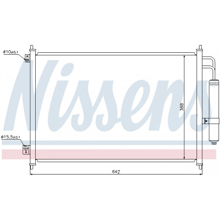 Condensatore, aria condizionata Radiatore Nissens Klim. Nissan X-Trail T31 07 - NISSENS NIS 940121