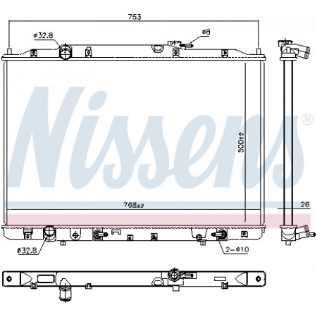 Radiateur, refroidissement du moteur Radiateur moteur ACURA ZDX 3.7 NISSENS NIS 606853